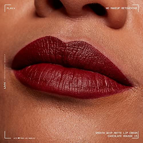 NYX PROFESSIONAL MAKEUP NYX PROFESSIONAL MAKEUP Smooth Whip Matte Lip Cream, Long Lasting, Moisturizing, Vegan Liquid Lipstick - Chocolate Mousse (Deep Red Brown)