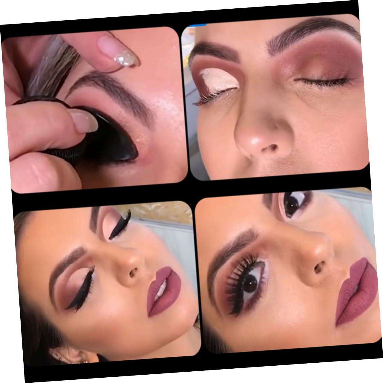 Mikinona Mikinona 6PCS Silicone Eye Shadow Stamp Tool Portable Makeup Tool Easy to Create Beautiful Colors for Beginners Creative Makeup Artists Black