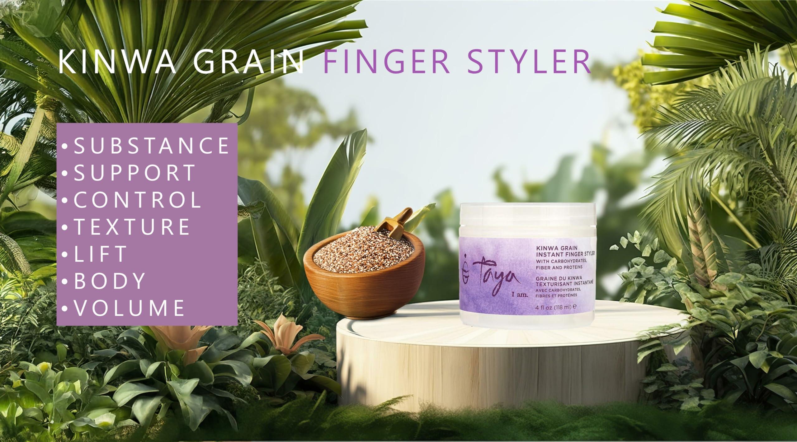 TAYA I AM. Taya Kinwa Grain Instant Finger Styler, 5-in-1 Multi-Tasking Styling formula  Hair Texturizer Paste, Hair Volumizer Styling Cream. Effortless Styling Just by Using Your Fingers