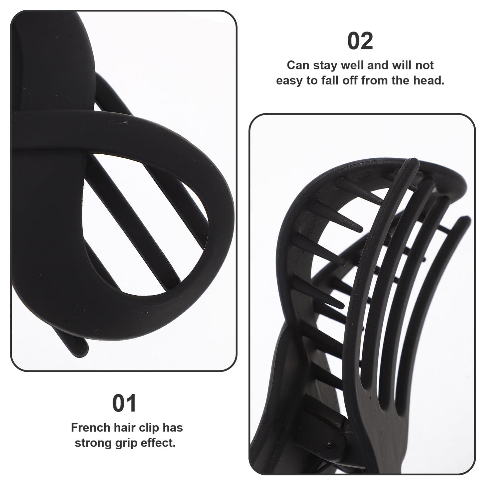 Beaupretty Beaupretty 2pcs Flat Hair Clips Hair Accessories for Women Flat Hair Claw Hair Clips for Fine Hair Large Hair Clips Hair Styling Clips Jaw Clips for Thick Hair Clips for Hair Girl Claw Clip