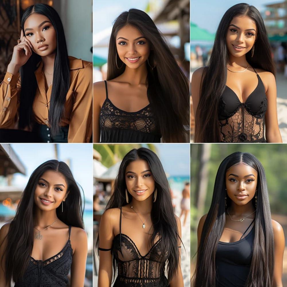 Kiss darling LASHES 26 Inch Silky Straight Tape In Human Hair Extensions Natural Black Color Brazilian Hair Seamless Tape On Hair Extensions Double Sided 100 Grams 40 Pieces Remy Tape In Hair