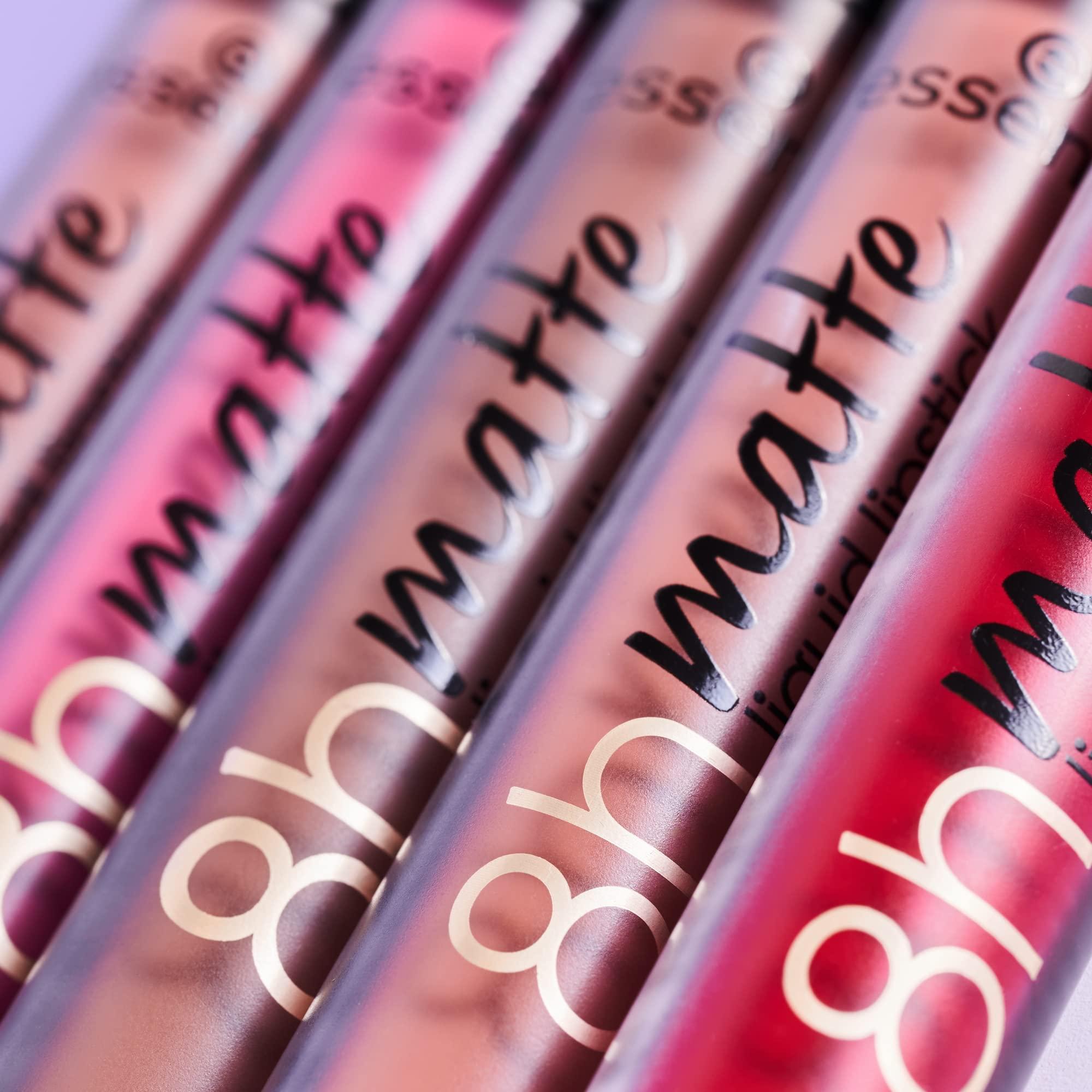 essence cosmetics essence | 8h Matte Liquid Lipstick | Highly Pigmented with Smudge-proof Matte Finish | Vegan & Cruelty Free (Rosy Nude)
