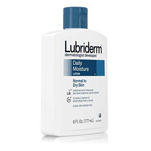 Lubriderm Lubriderm Daily Moisture Hydrating Body and Hand Lotion To Help Moisturize Dry Skin with Pro-Vitamin B5 For Healthy-Looking Skin, Non-Greasy, 6 fl. oz