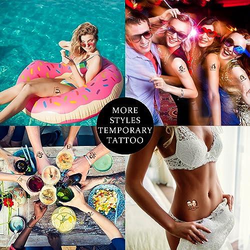 DIYKST Custom Temporary Tattoos with Face Personalized Name Tattoo with Photo Logo Customized Temporary Tattoos Stickers For Women Men for Birthday Party Wedding Bride Groom Decor 15Pcs