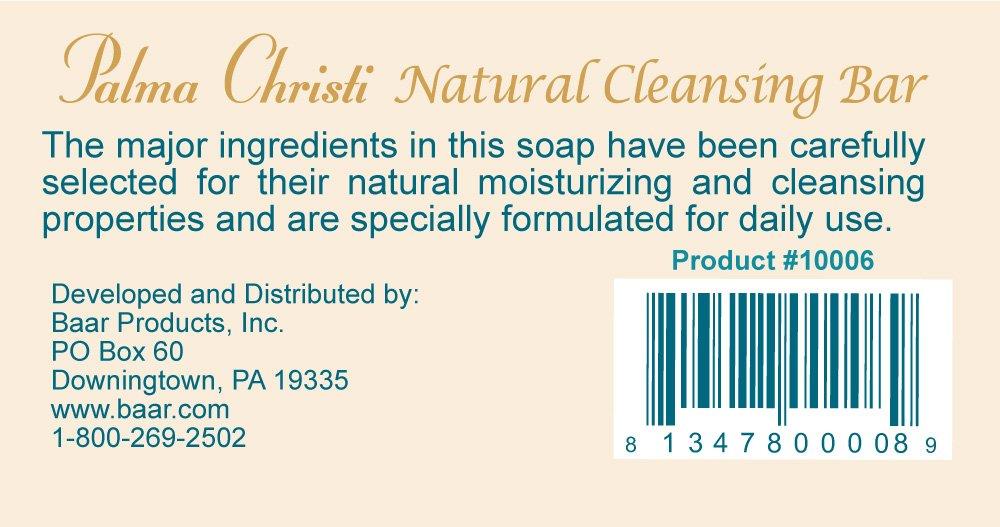 Baar Palma Christi (Castor Oil) Natural Cleansing Bar Soap, 3 bar set