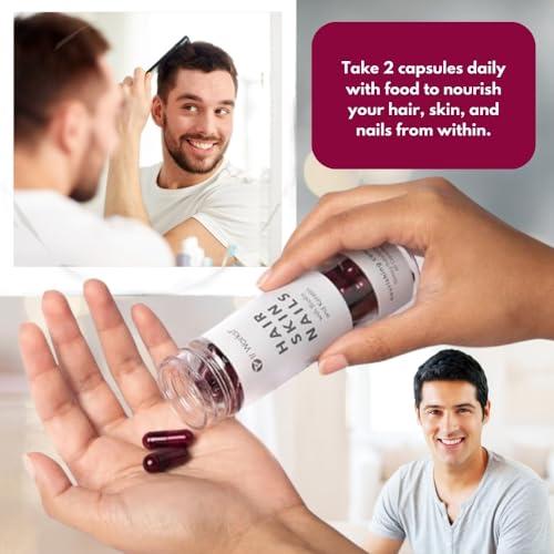 It Works! It Works! Hair Skin Nails - Beautifying Supplement with Keratin and Biotin - Nourishing Complex - Hair, Skin, and Nails Supplement - 60 Capsules Hair Nails and Skin Vitamins for Women and Men