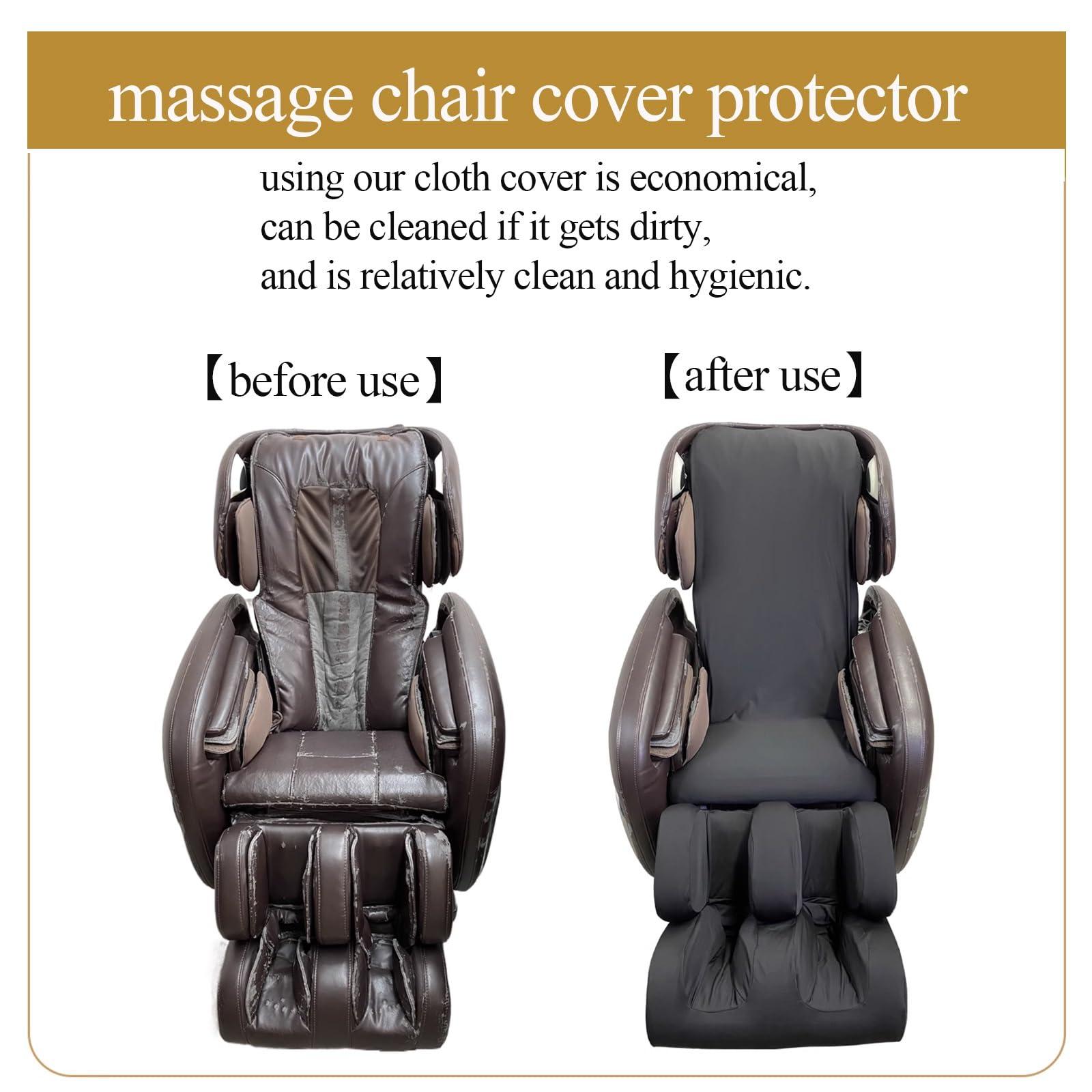 MKKBOB MKKBOB Full Body Shiatsu Massage Chair Cover,Massage Chair Covers Dust Protection Pet Protector Zero Gravity Chair Covers Fitted Massage Chair Recliner Slip Cover(Claret,Leg Foot Covers)