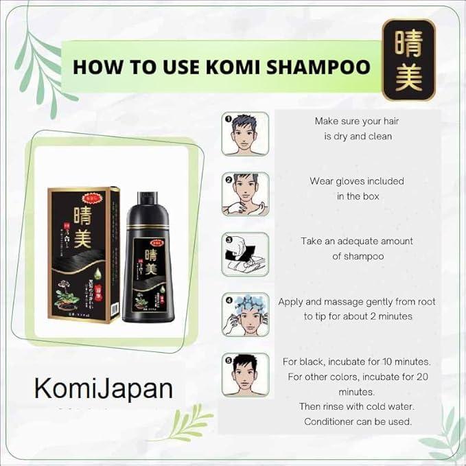 DAIZHADEASY DAIZHADEASY Komi Shampoo Japan 500mL Authentic Japanese Hair Dye Shampoo (6 Colors) (Brown Black)