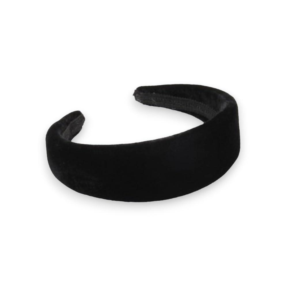 Accessories Generic Wide Black Soft Velvet Feel Padded Alice Hair Band Headband - Width 4cm (1.6 inch)