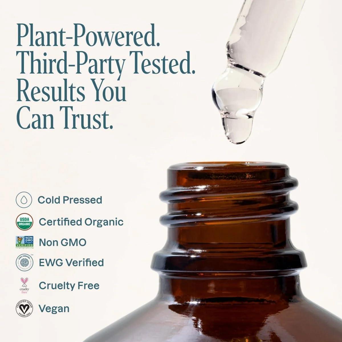 Cliganic Cliganic USDA Organic Castor Oil, 100% Pure (16oz with Eyelash Kit) - For Eyelashes, Eyebrows, Hair & Skin | Bulk, Natural Cold Pressed Unrefined Hexane-Free | DIY Carrier Oil