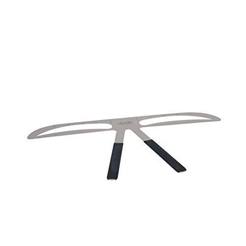 Utoolmart Utoolmart Eyebrow Shaping Ruler, Stainless Steel Eyebrow Ruler Measurement Tool, 3-Point Positioning Eyebrow Shaper Stencil, Reusable Eyebrow Template Makeup Tool Kit, Natural Eyebrow, 1 Pcs