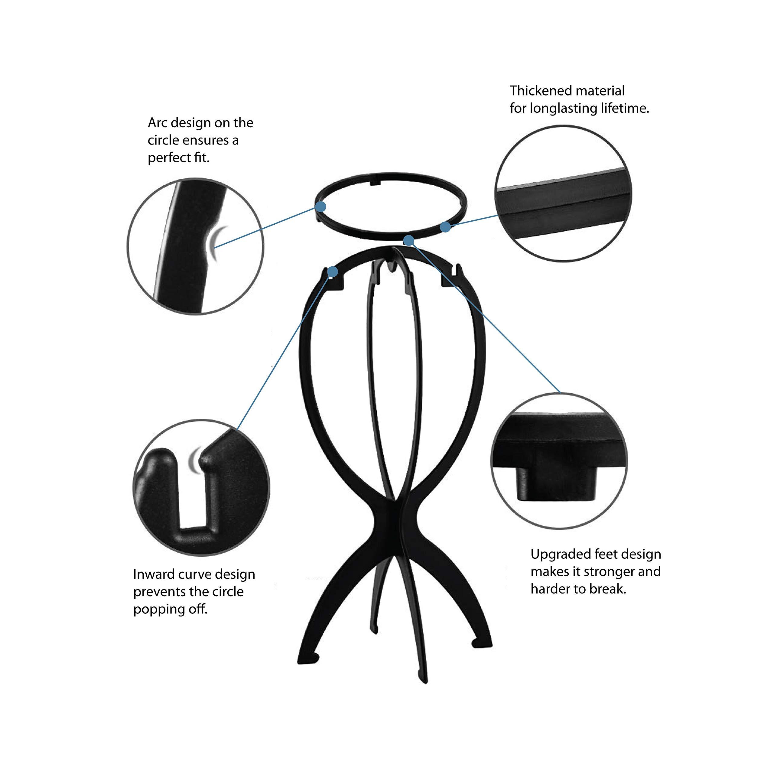 LesafeV Adjustable Wig Caps Small/Large/Extra Large Base Cap Black Weaving Wig Tools Lace Wig Caps Weave Cap For Making a WigL