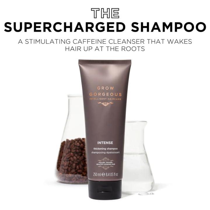 Grow Gorgeous Grow Gorgeous Intense Thickening Hair Shampoo - With Biotin and Niacinamide - Caffeine-enriched - For Thicker and Healthier Hair - Vegan, 8.45 fl oz