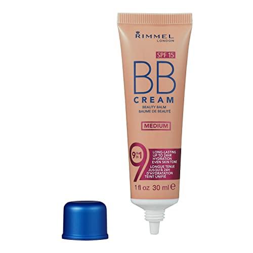 Rimmel Rimmel London BB Cream, 9-in-1 Lightweight Formula with Brightening Effect and SPF 15 Formula, Medium, 30 ml