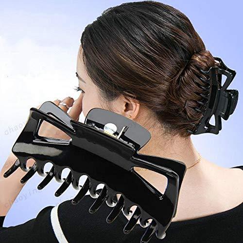 ericotry 11cm/4.4inch Large Plastic Hair Claw Banana Clips Butterfly Style Hairpin Hair Claws Grip Clip Clamp Hair Accessory for thick hair Women pack of 2