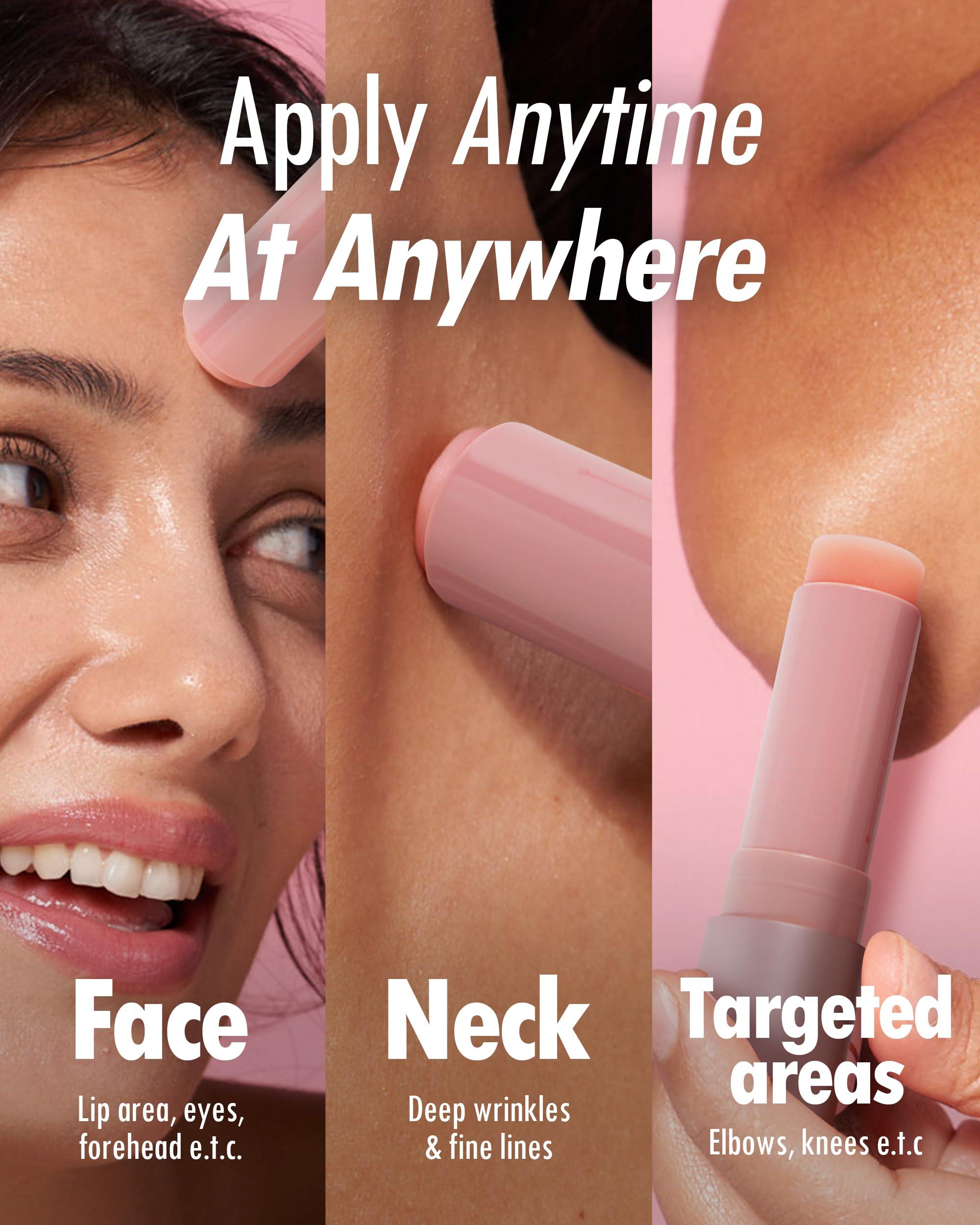 KAHI SEOUL KAHI Wrinkle Bounce Multi Balm - REFILLABLE EDITION | All-in-One Hydrating Lip Balm Eye Cream Neck Cream Make Up Base & Face Mist Moisture Balm Stick | Daily Face Moisturizer Stick (0.32 oz)