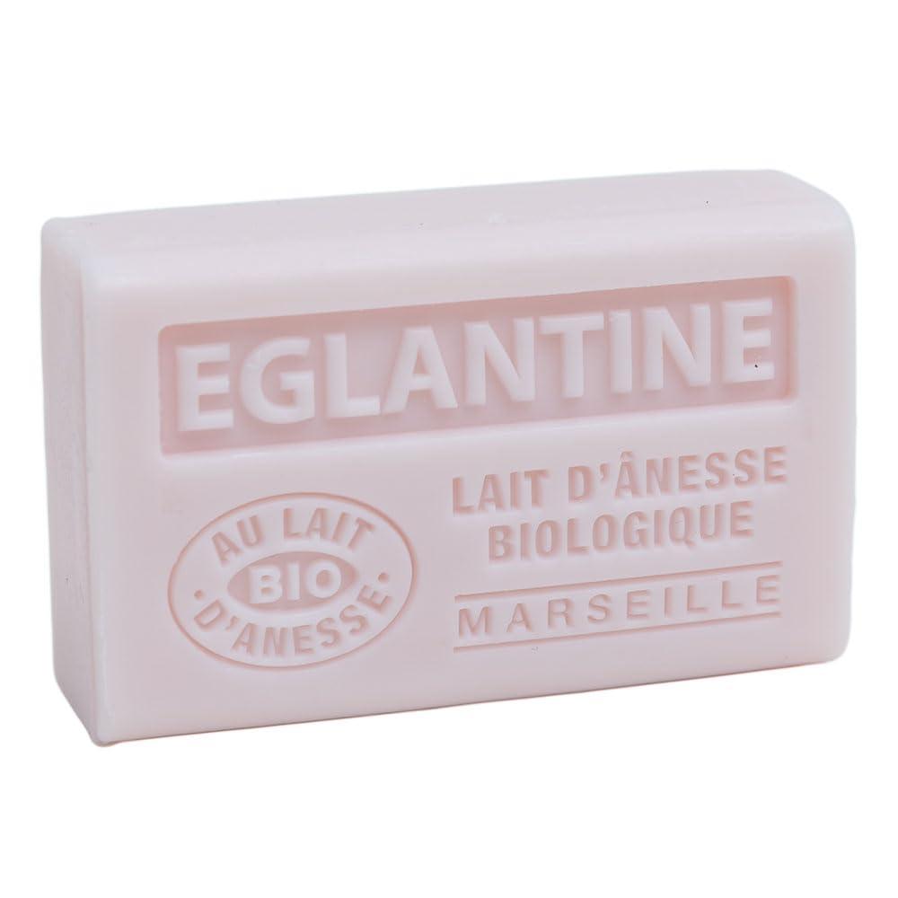 Label Provence Nature Label Provence Savon de Marseille - French Soap Made With Fresh Organic Donkey Milk - Eglantine Fragrance - 60 Gram Bar - Set of 3