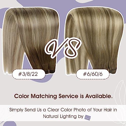 Full Shine Full Shine 24 Inch Hair Extensions Real Human Hair Weft Hair Extensions Balayage Sew in Hair Extensions Real Human Hair Weft Extensions