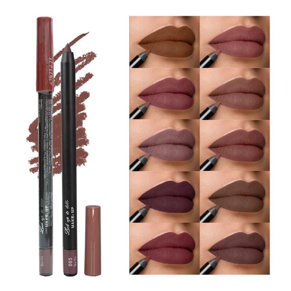 Generic Lip liner Non-stick cup non-decolorization waterproof sweat-proof matte lipstick pencil (3, 1.2g)