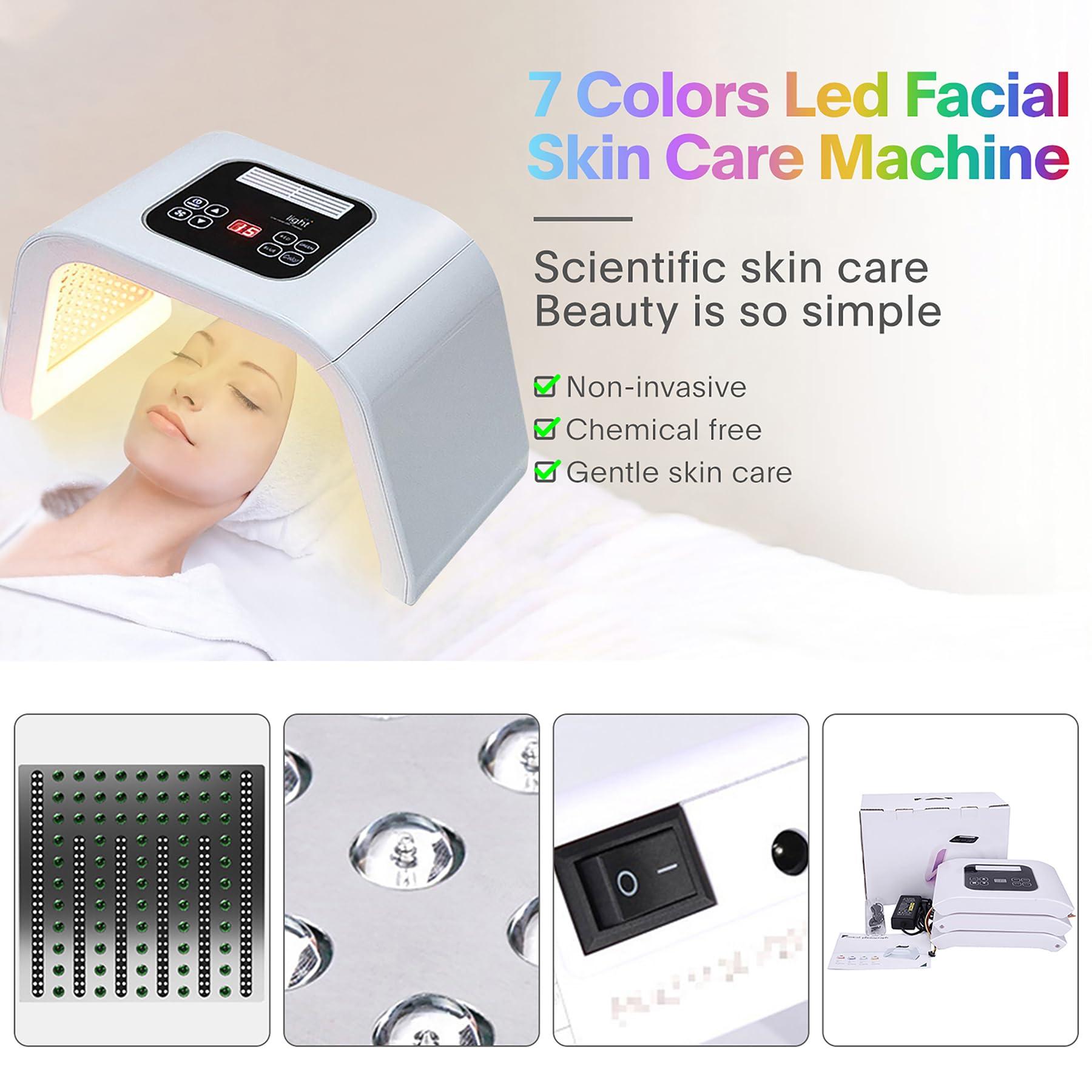 Fxtiaa Fxtiaa LED-Face-Light-Therapy, 7 in 1 Color LED Face Mask Facial Body Beauty Equipment