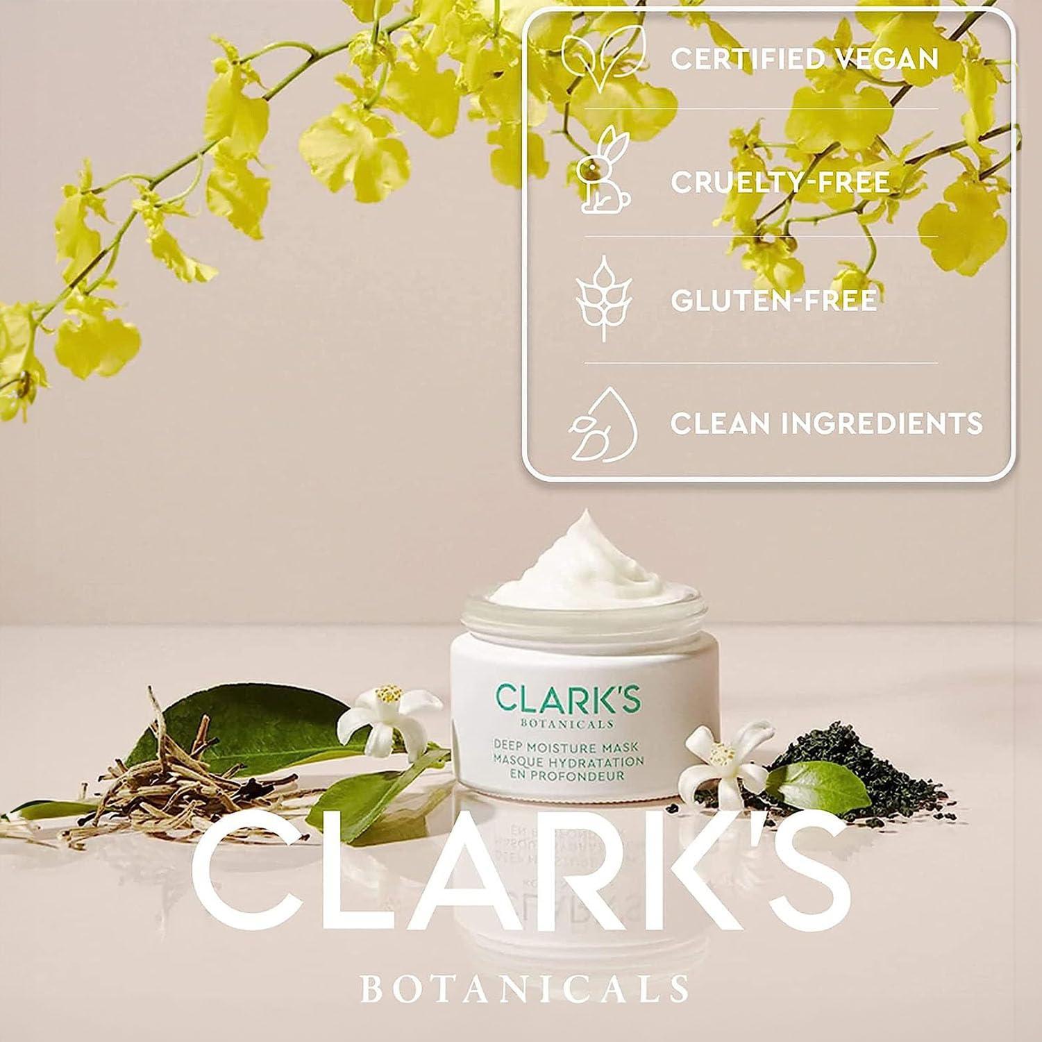 Clark's Botanicals Clark\'s Botanicals Deep Moisture Mask, Target Dryness, Redness & Inflammation, Stimulate Collagen Production, All Skin Types, 2-in-1 Moisturizer & Invisible Mask (1.70 Ounce (Pack of 1))