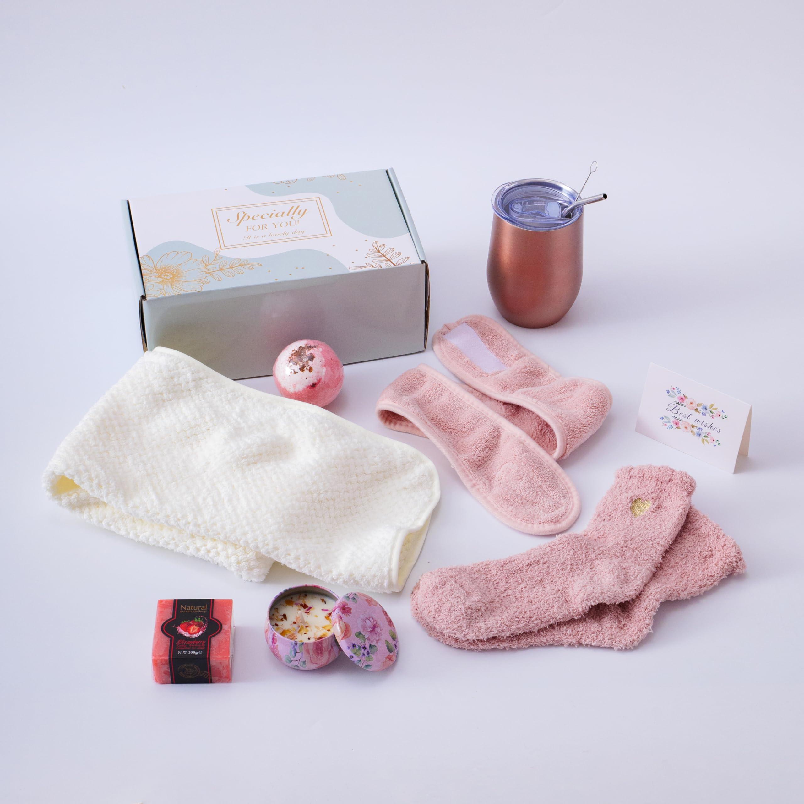 BEECO GIF2U BEECO GIF2U Spa Gift Baskets for Women,Luxury Self Care Gifts for Mom,Get Well Soon Gifts for Friend,Thank You Relaxing Box Gifts for Women 20th,30th,40th,50th,60th 70th 75th Birthday,Anniversary