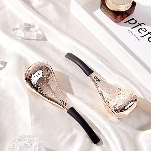 pfefe Pfefe Cryo Sticks for Face, Ice Globes Cryo Globes for Facials, Esthetician Supplies Gifts, Unbreakable Stainless Steel Ice Roller Cooling Spa Balls with Storage Case