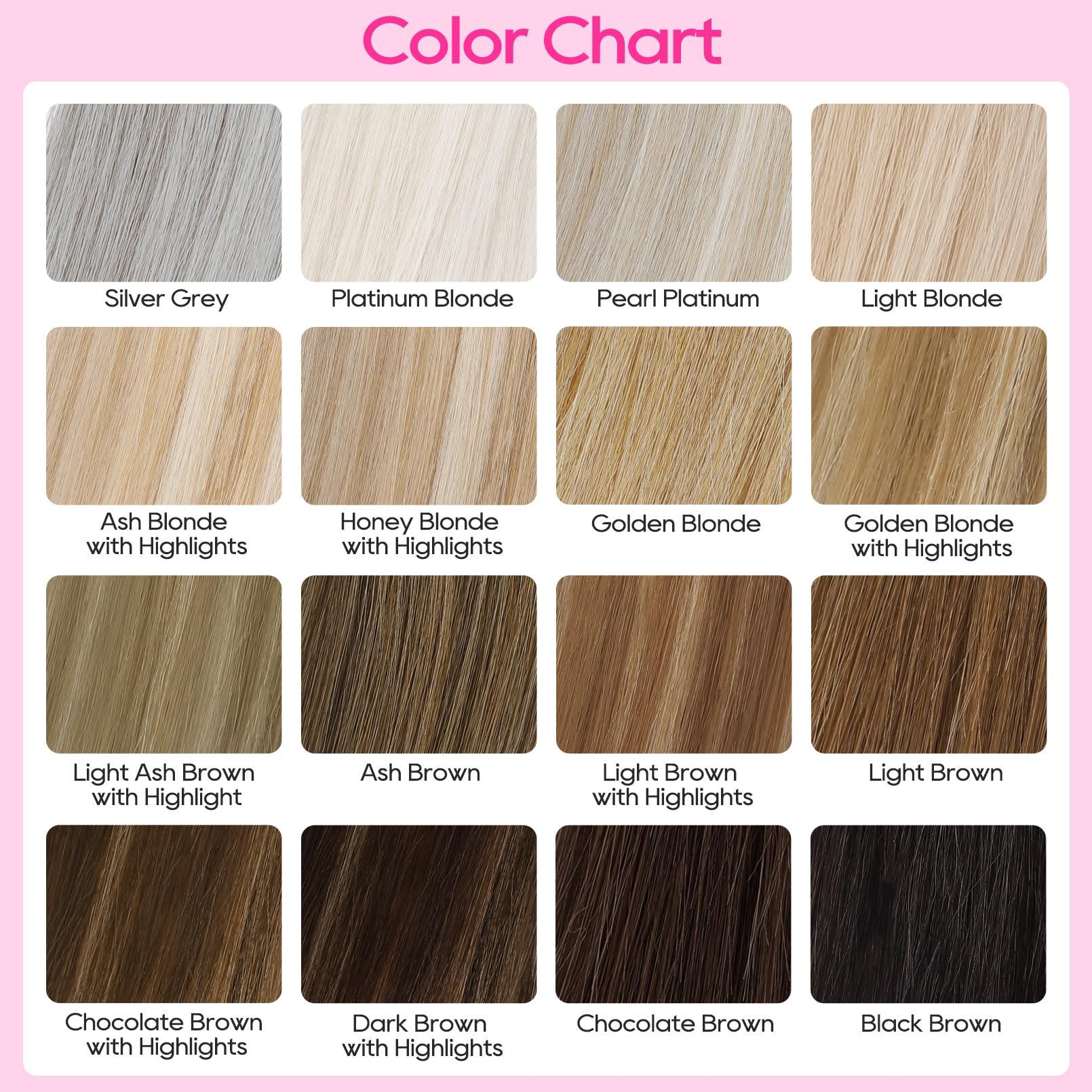 REECHO REECHO Invisible Wire Hair Extensions with Thinner Softer Lace Weft 12\" Short Straight Clips in Secret Hairpiece for Women 12 Inch (Pack of 1) - Honey Blonde with Highlights