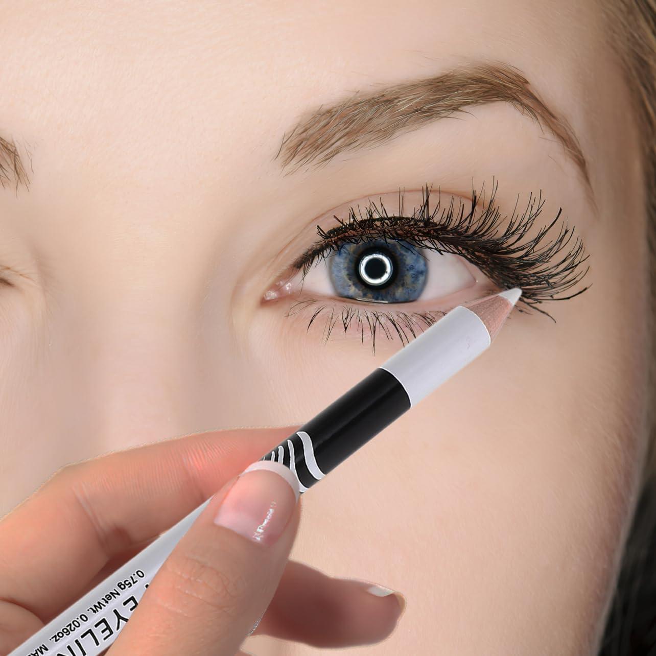 MAGICLULU MAGICLULU 20pcs White Eyeshadow Eyeliner Highlighter Eye Liner Pen White Lying Silkworm Pencil Professional Make up Pencil for Woman Makeup