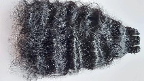 Generic Raw Indian Curly Human Hair Extensions - Natural Black Curly Remy human hair extensions (16 Inch)