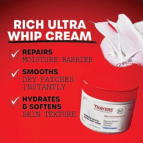 THAYERS THAYERS Barrier Bestie Ultra Whip Face Cream, Moisturizer with Sugarcane Squalane and Ceramides, Skin Care for Dry to Very Dry Skin, 2.0 Oz