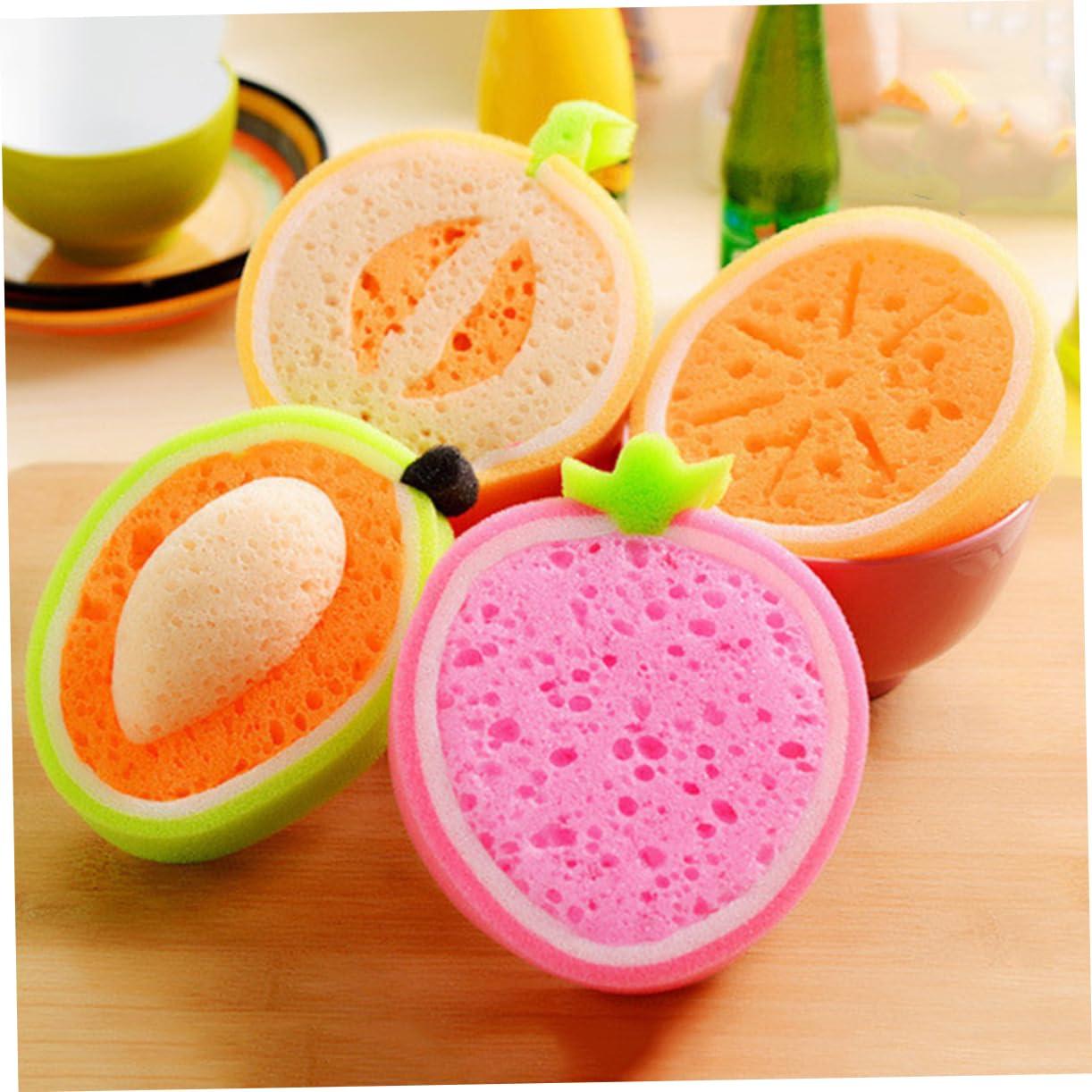 Healeved Healeved Fruits Bath Sponges Set 4 Pieces Baby Sponge Bath Gentle Scrub for Toddlers Random Style