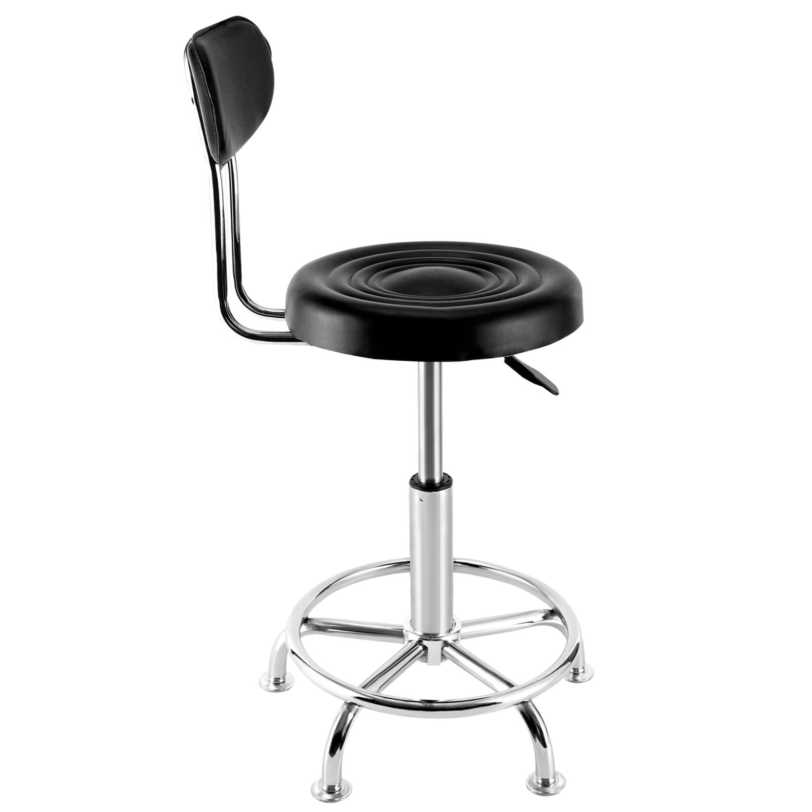 HWBWE HWBWE Stool Salon Chair,Mobile Barber Chair w/360-degree Swivel Seat&Backrest,Heavy Duty Hydraulic Barber Cutting Stools for Computer, Studio, Workshop, Classroom, Counter, Home Office