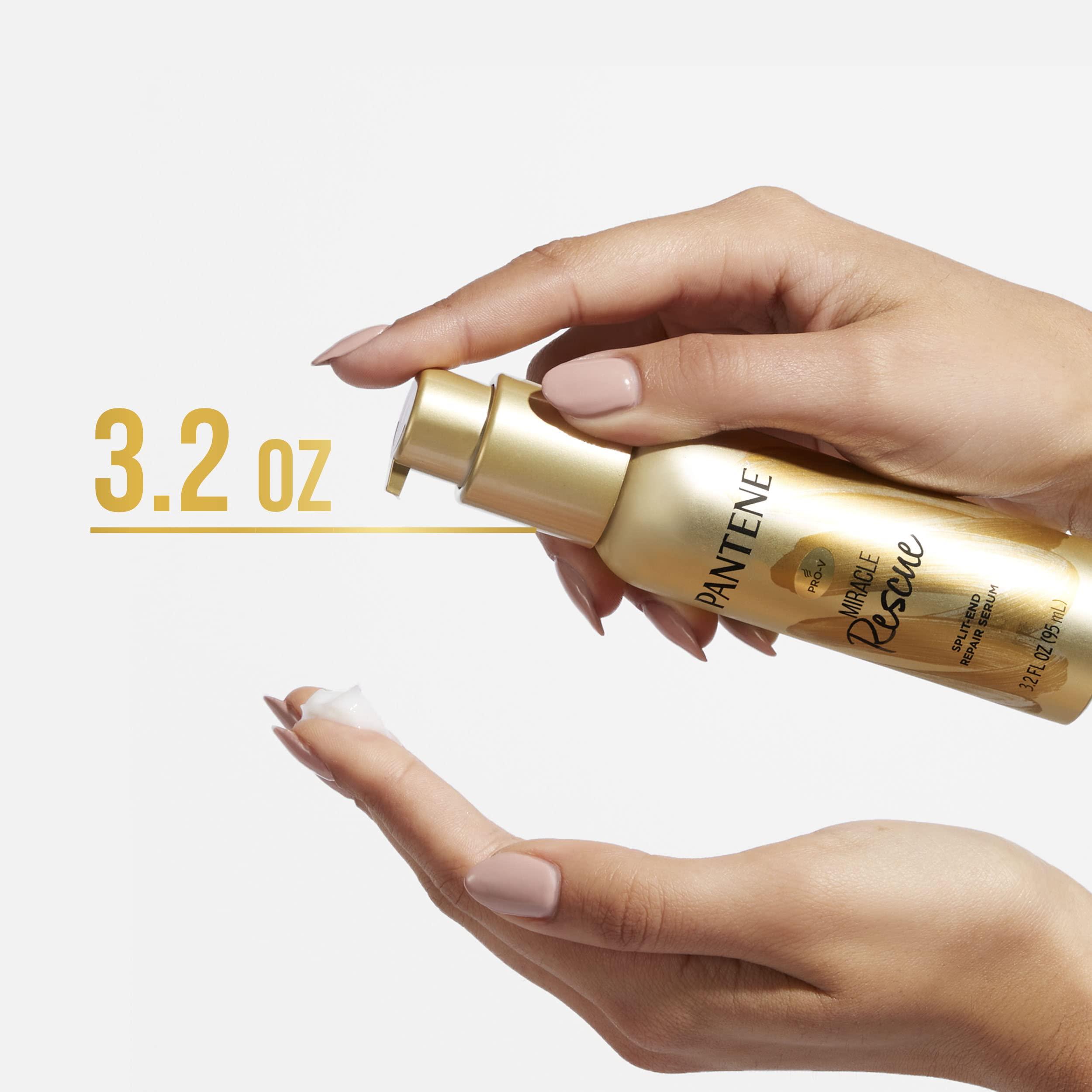 Pantene Pantene Hair Serum, Split Ends Hair Treatment, Hair Serum for Frizzy and Damaged Hair, Miracle Rescue, 3.2 oz