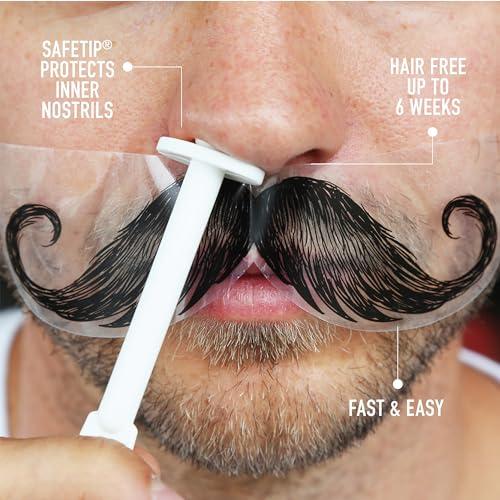 Nad's For Men Nad\'s For Men Nose Waxing Kit - Hair Removal with Hard Wax, Moustache Protectors, Applicators, Spatulas, and Post-Wax Wipes