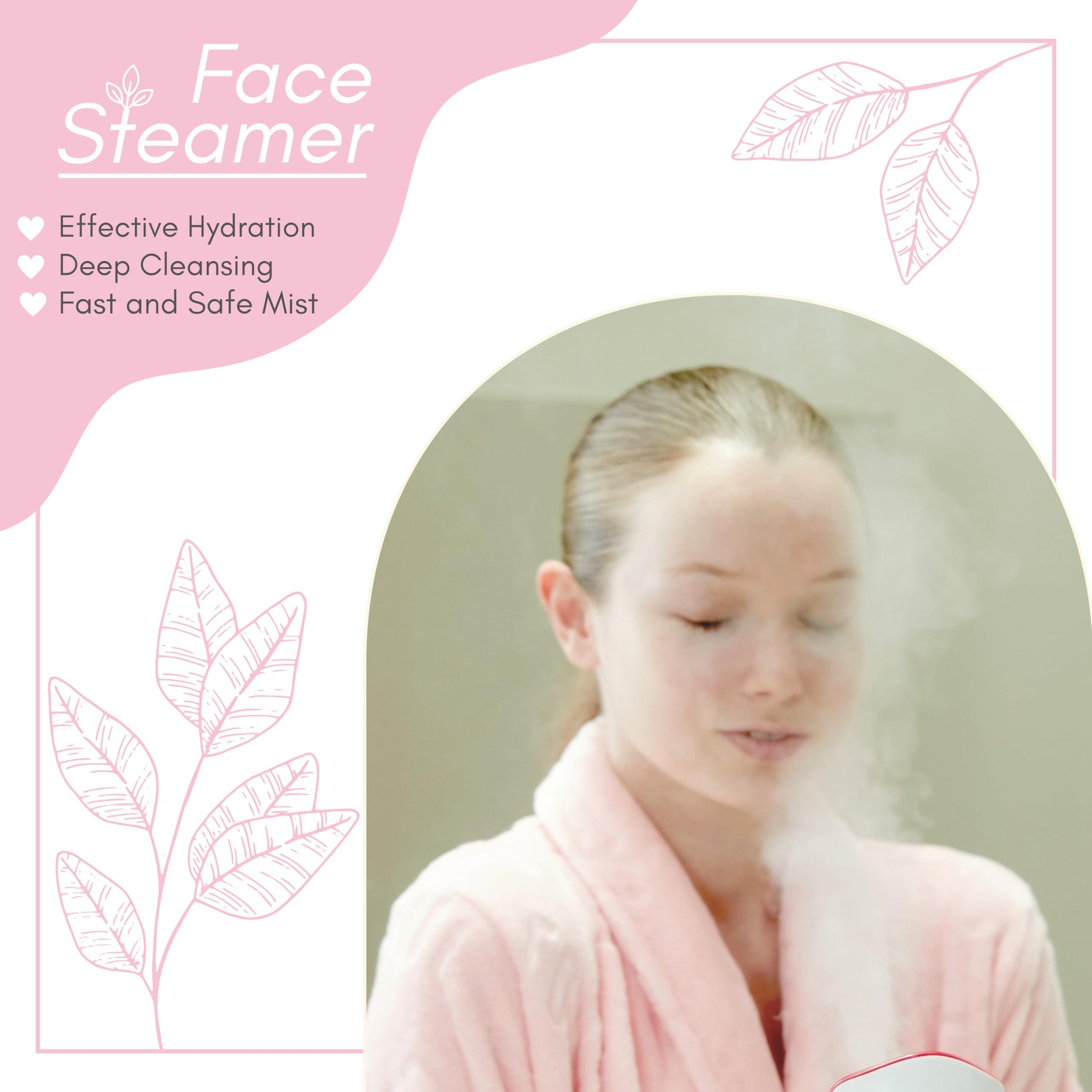 RudeGalBeauty Rude Gal Beauty Hot Mist Steamer for Facial Deep Cleaning & Humidifier - Beauty Tool for Skin Care Hair Care - Ionic Steamer for Face Spa Day Essential Face Care Product Suitable for Men and Women