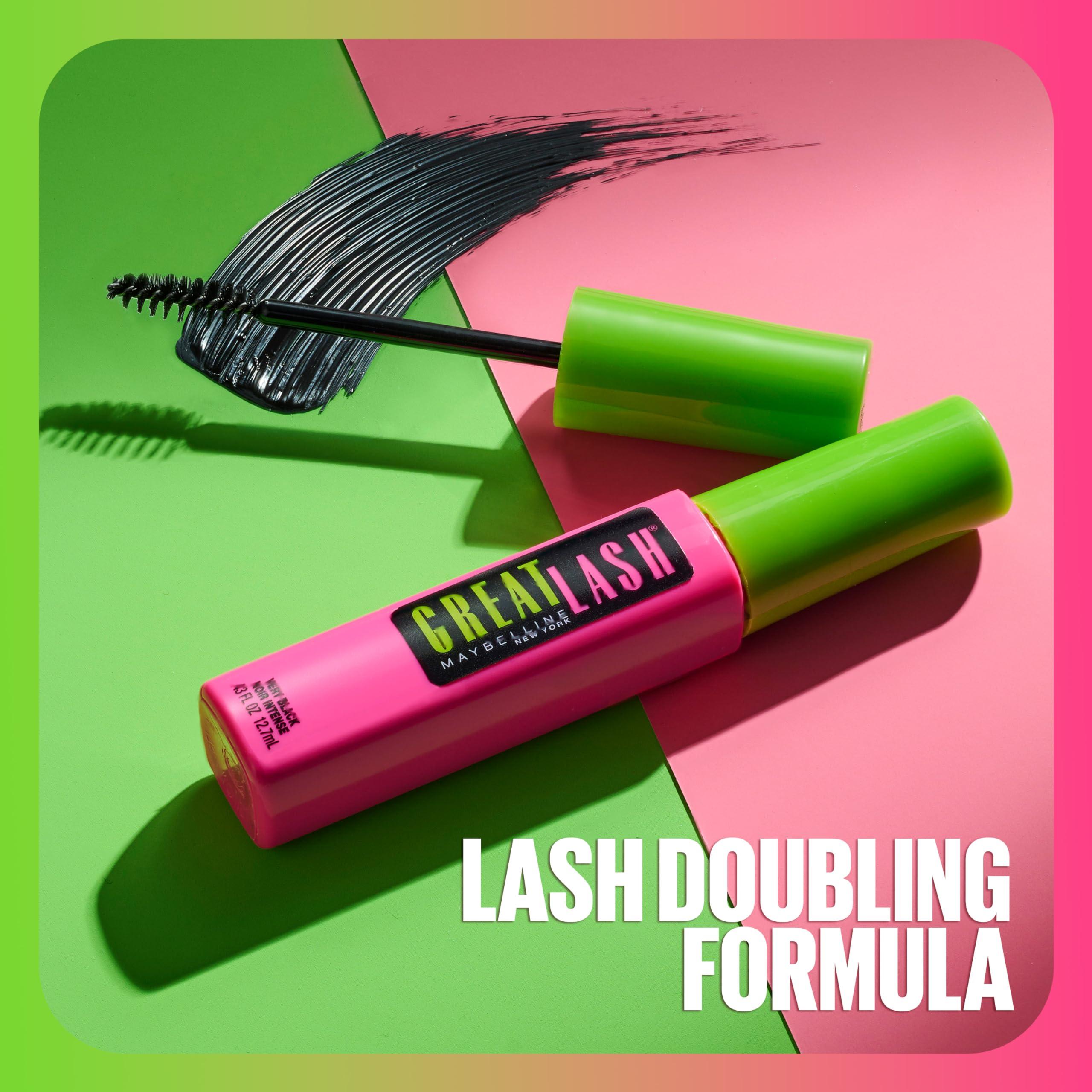 Maybelline New York Maybelline Great Lash BIG Washable Mascara, Volumizing, Thickening, Lengthening Mascara, Brownish Black, 1 Count
