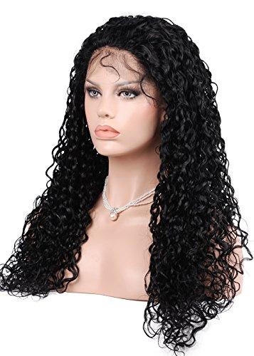 Mike & Mary Mike & Mary Curly Wig Lace Front Wigs Indian Remy Human Hair Wigs Kinky Curly Front Lace Wigs for Black Women with Baby Hair (26inch, Natural Color)