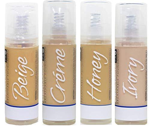 Dermacia Dermacia PRO Breathable Foundation (Ivory), Dr. Recommended, Hypoallergenic, Long Lasting, Lightweight, Professional Oxygenating Makeup, Best for Sensitive Skin, Acne & Rosacea, Made in USA
