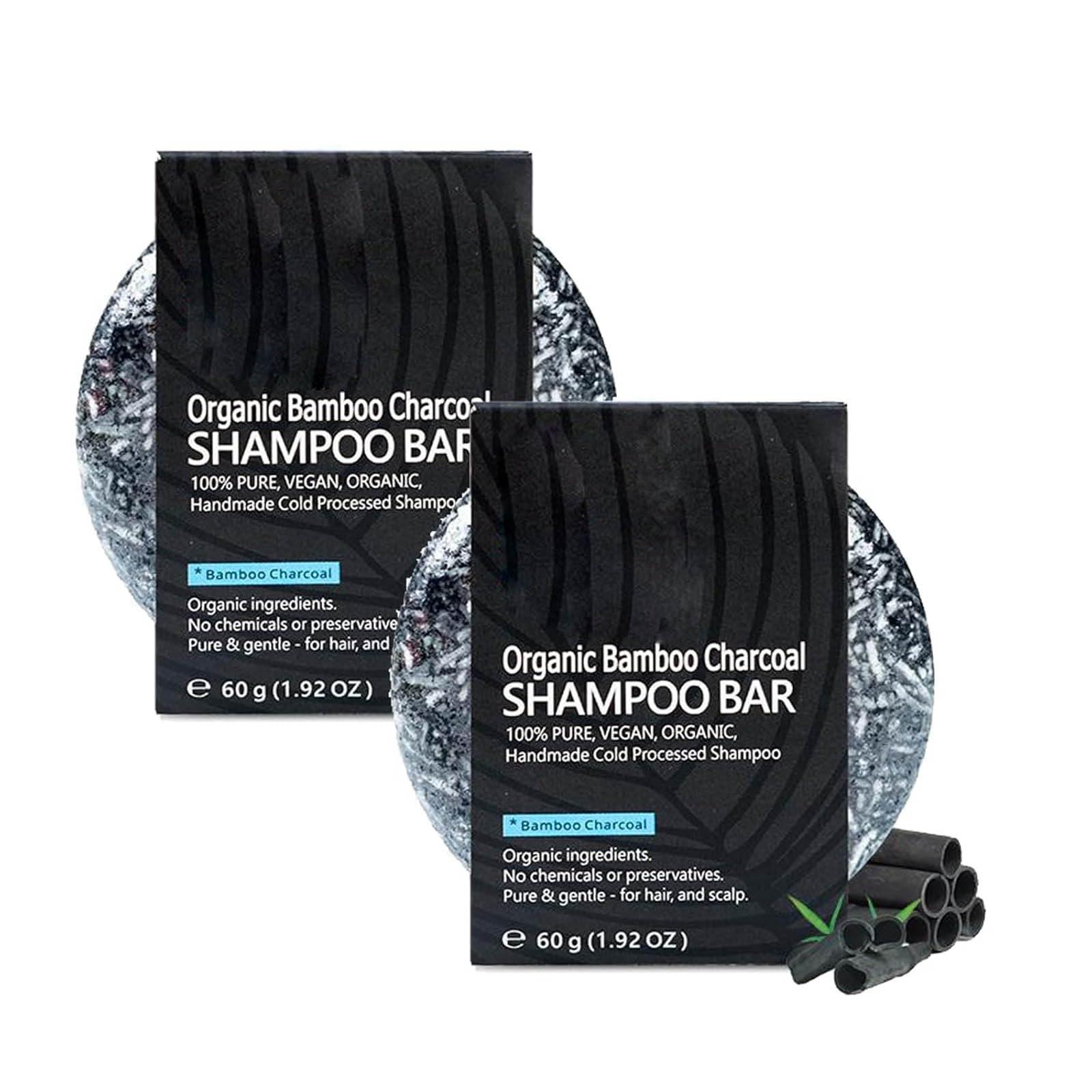 Maidlure Maidlure Hair Reverse Bar, Organic Bamboo Charcoal Shampoo Soap, Hair Darkening Shampoo Bar (2 pcs)