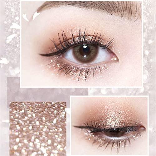 Generic Liquid Glitter Eyeshadow Silver Metallic Shimmer Waterproof Long Lasting Quick Drying Sparkling Cosmetic Glitter Liquid Eye Shadow for Women&Girls Makeup Glitter Makeup for Preteen (E, One Size)