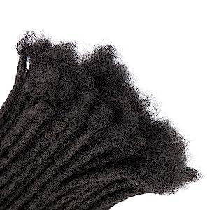Kbeth Kbeth 0.6cm Diameter Loc Extension 100% Human Hair Dreadlock Extensions for Man/Women Full Head Handmade loc Extensions Bundles Can Be Dyed Bleached Curled and Twisted 0.6cm 10 Inch 10 Strands