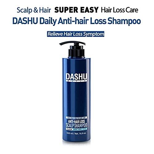 DASHU DASHU Daily Anti-Hair Loss Scalp Shampoo 33.8fl oz - Herbal Premium Shampoo, Repairs Hair Follicles, Prevent Hair Loss with Silk Ingredients