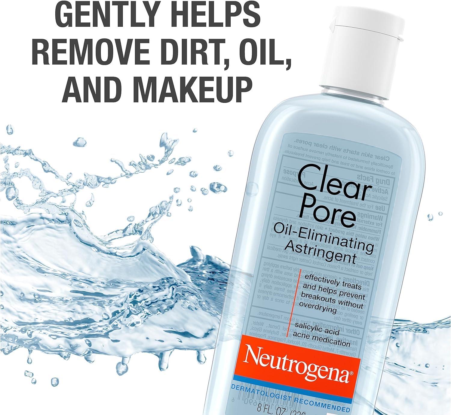 Neutrogena Neutrogena Clear Pore Oil-Eliminating Astringent 8 oz (Pack of 4)