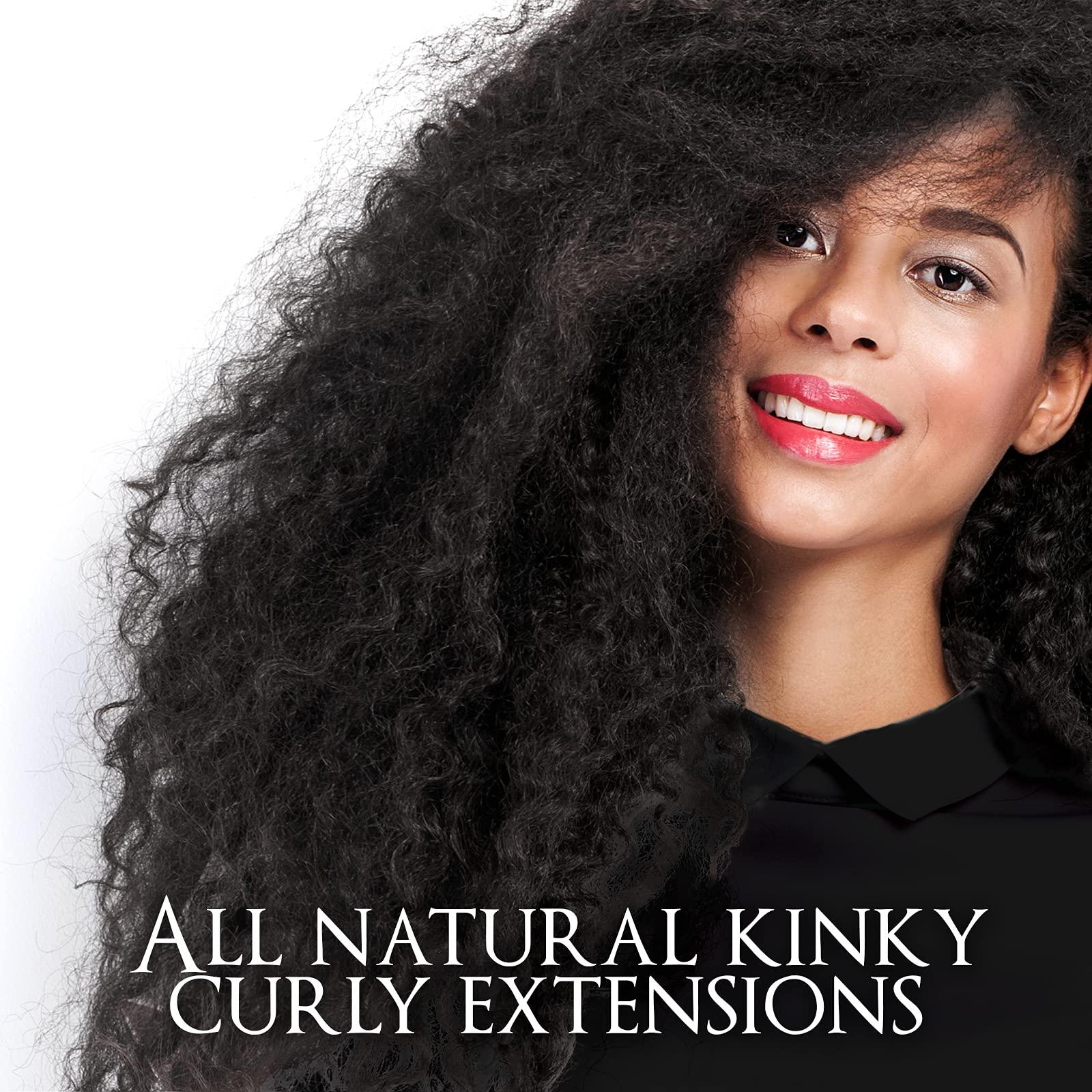 coco larue CoCo La Rue | Tight Curly Hair Extension |24\' Inches Black | Human hair | Malaysian Tight Curls | Thick soft and bouncy | Heat protective | Natural Replacements Black | 4oz Kinky Hair Extensions | Wavy Hair Extensions | Human Hair Extensions| Tangle