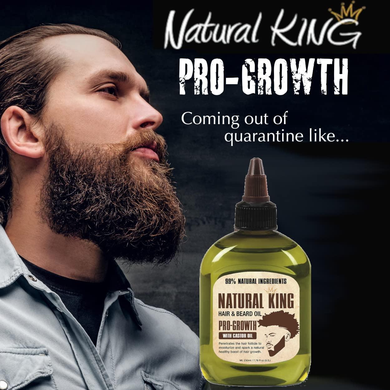 SFC Natural King Pro-growth Castor Hair & Beard Oil 7.1 oz and 2.5 oz. Travel Size (2-PC Set)