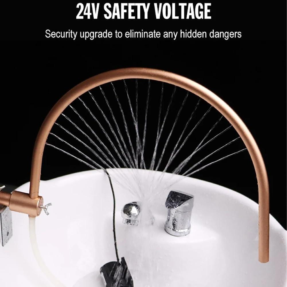 Yongyili Head Spa Water Circulation Rack, Japanese Head Spa Equipment, Portable Waterfall Massage Salon Spa Equipment, Head Care, 180 arc Design, 21 Water Outlets