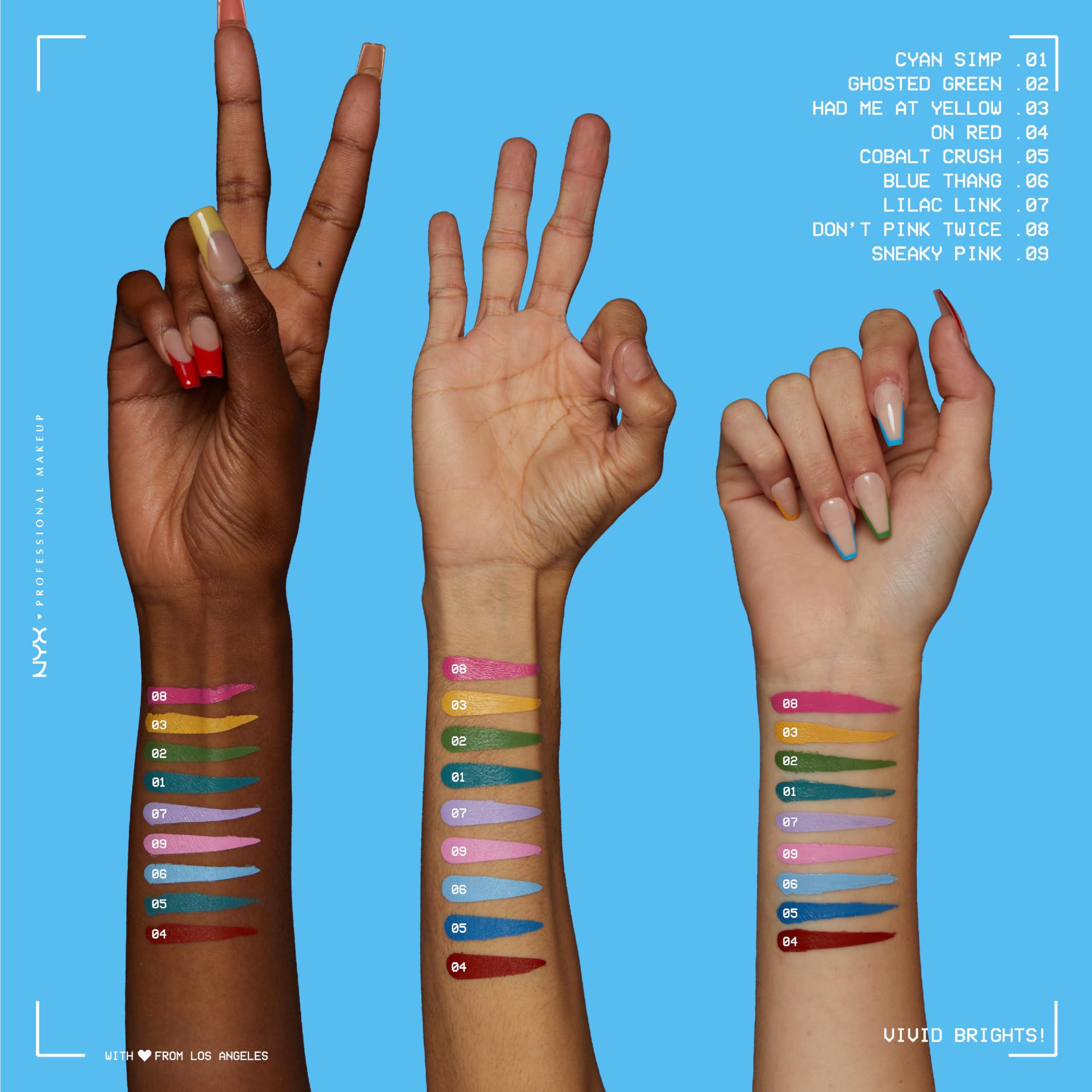 NYX PROFESSIONAL MAKEUP NYX PROFESSIONAL MAKEUP Vivid Brights Liquid Liner, Smear-Resistant Eyeliner with Precise Tip - Cyan Simp