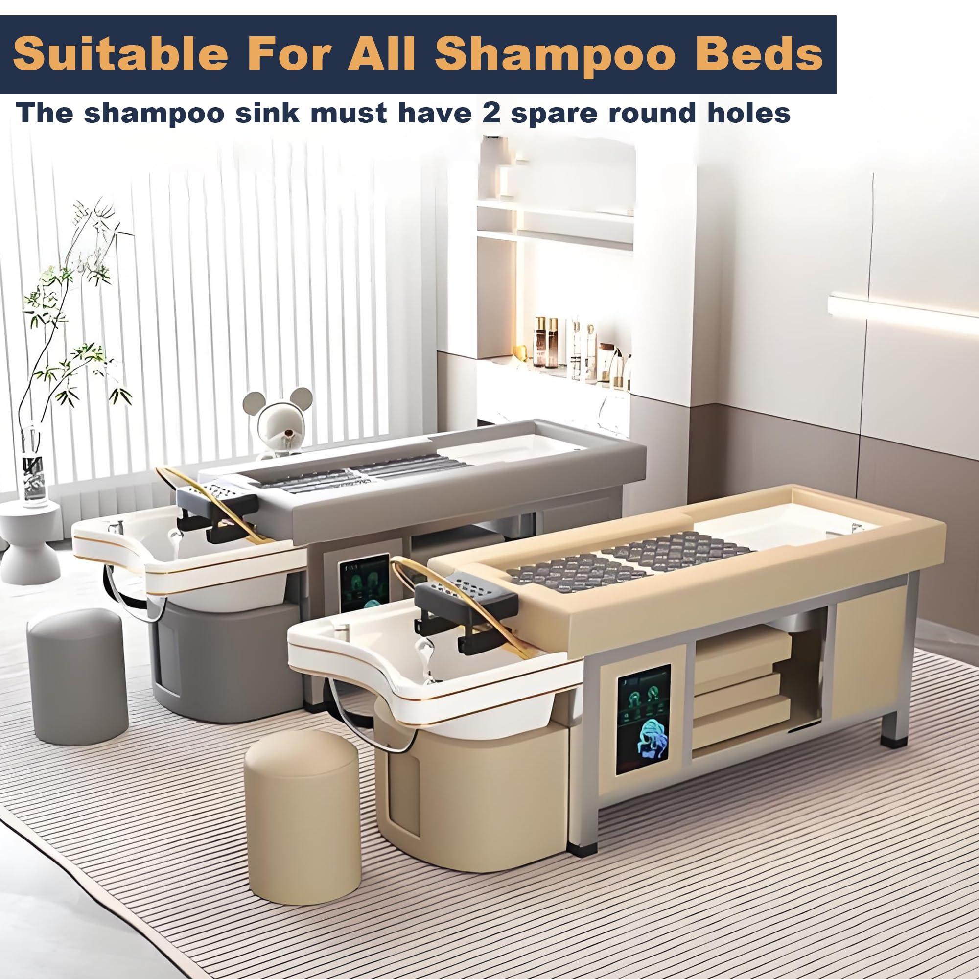 yeshine Water Circulation Rack with Pillow Kit, Head Spa Equipment Frame with Outlet Holes, Head Spa Waterfall Equipment, Water Circulation Frame for Most Salon Massage Hair Shower Shampoo Bed Accessories