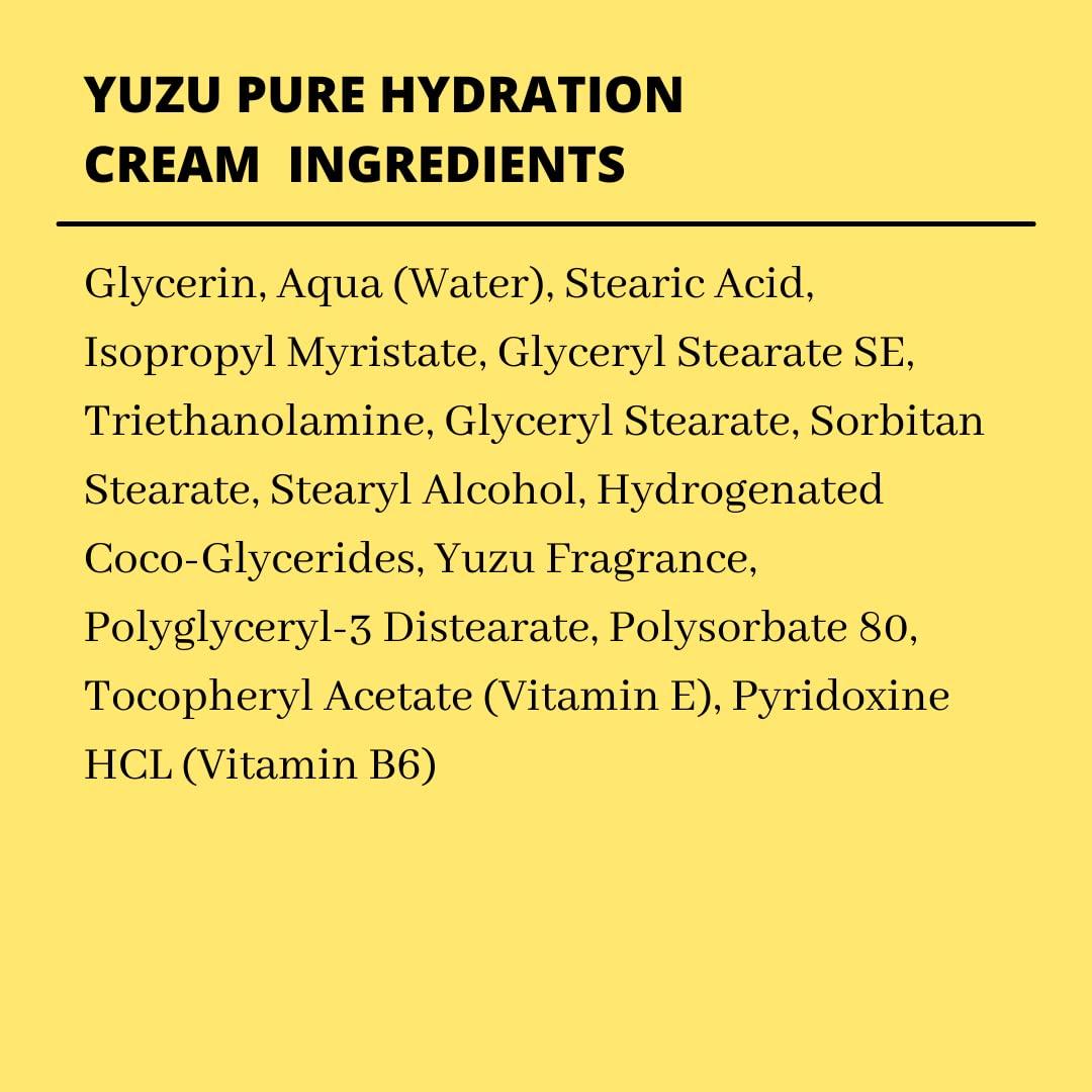 Yu-Be Yu-Be Yuzu Pure Hydration Cream (Duo): Body & Hand Cream - Vegan Skin Care Cream for Sensitive & Dry Skin - Soothing Yuzu Flower Extract - Day & Night Moisturizer- 1.35 Fl Oz